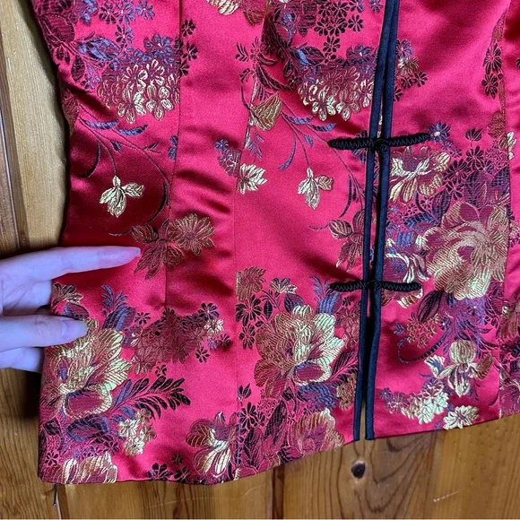 Vintage Robbie Bee Gold Floral Top - Picture 4 of 6